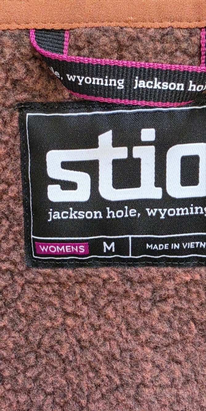 Stio Brown Heather Zip-Up Hoodie with Tan Accents Brand New Never Used - Picture 2 of 13
